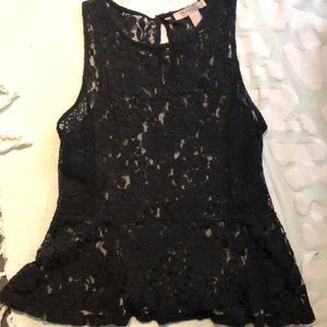 Forever 21- Black lace tank top